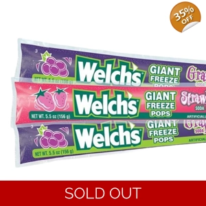 Welch's Giant Freeze Pops Grape or Strawberry Soda Big Ice Pop 156g